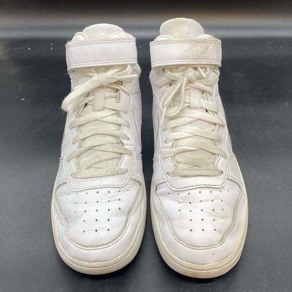 Nike Court Borough Mid 2 Triple White Youth Shoes CD7782-100 GS Size 7Y - Picture 3 of 8